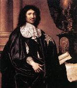 LEFEBVRE, Claude Portrait of Jean-Baptiste Colbert sg oil painting